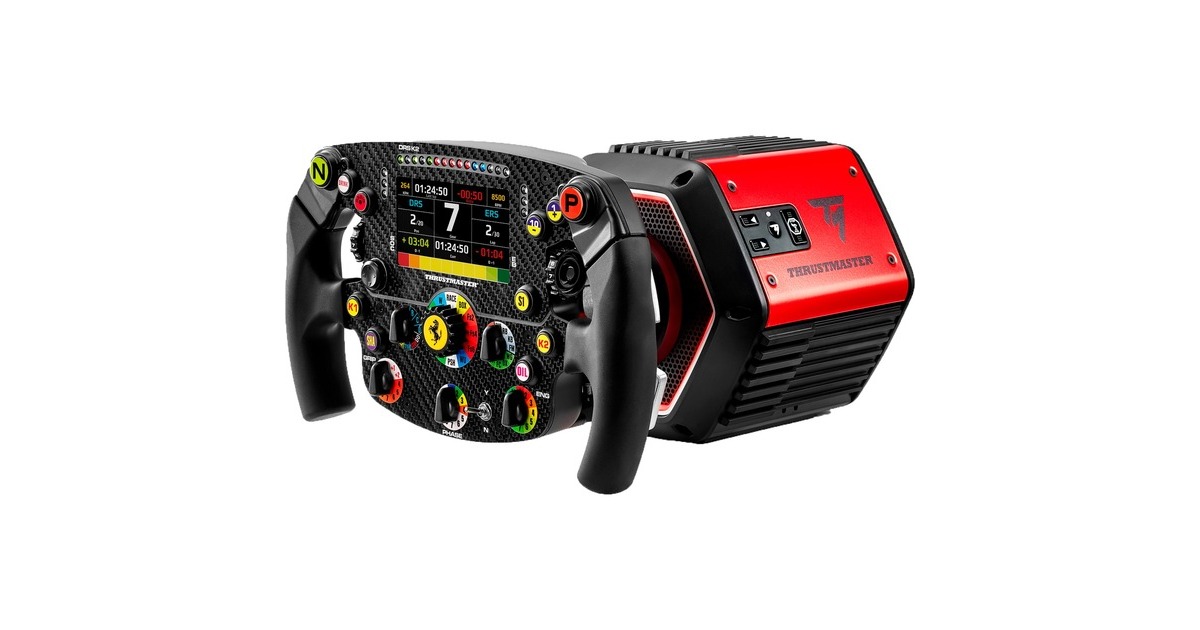 Thrustmaster T Ferrari Sf Simulateur Volant Noir Rouge