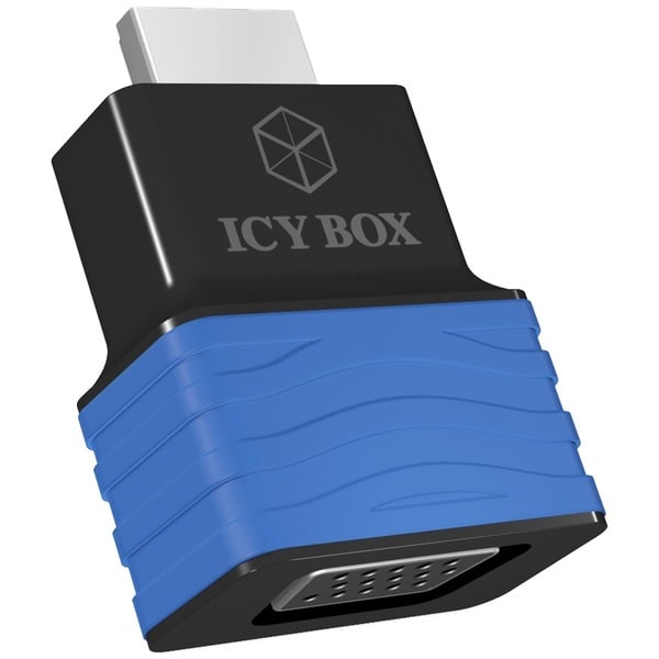 Icy Box Ib Ac Hdmi Vga Noir Bleu Adaptateur Noir Bleu Hdmi Vga