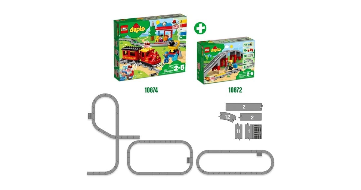10872 Les Rails Et Le Pont Du Train - LEGO - DUPLO