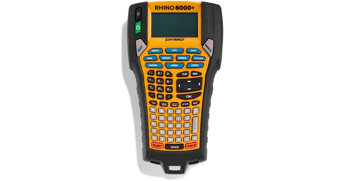 Dymo Rhino™ 6000+, Étiqueteuse ABC, Thermique directe, Avec fil, Jaune