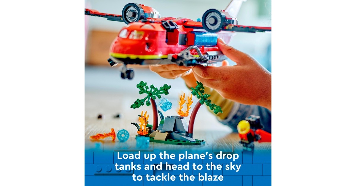 L'avion de sauvetage des pompiers Lego City 60413 - La Grande Récré