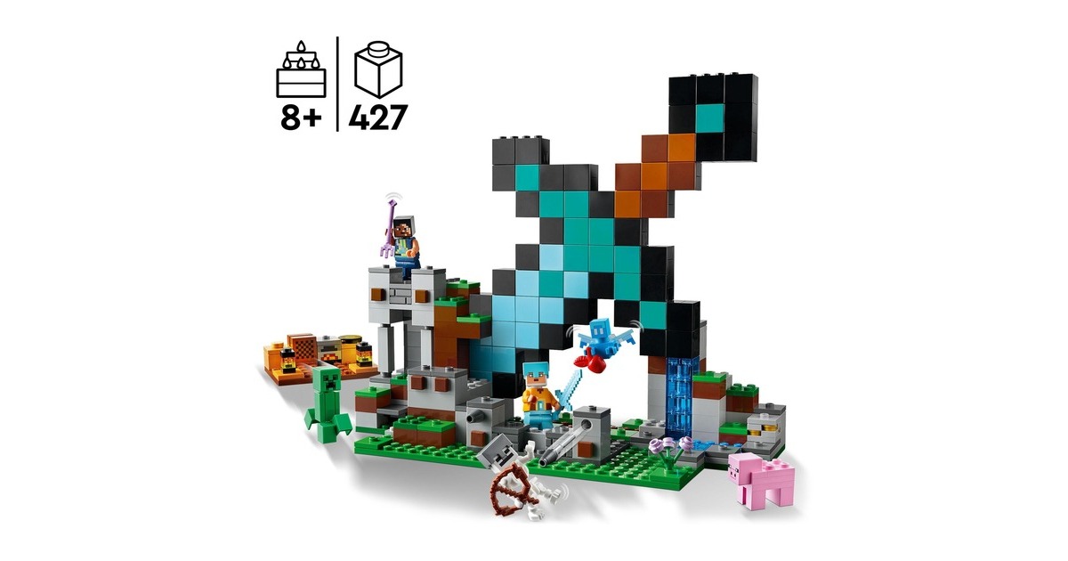 Lego Minecraft Grande Action Figure D'alex Avec L'épée De Diamant Combat  Avec Squelette Archer. Image éditorial - Image du bras, bataille: 175999540
