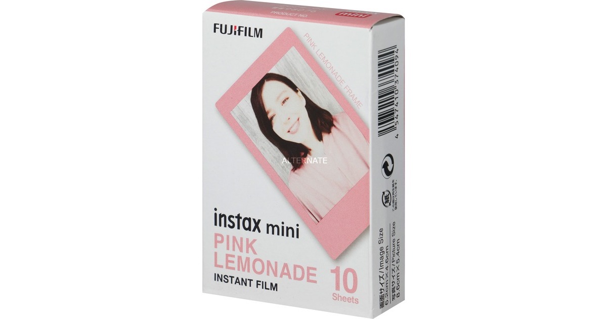 Fujifilm Instax Mini Pink Lemonade pellicule polaroid 10 pièce(s) 54 x 86  mm, Papier photo 10 pièce(s)