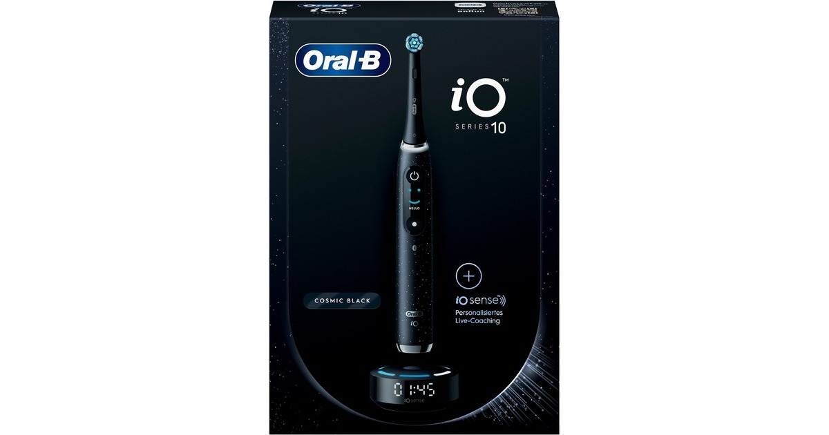 ORAL-B iO Series 10 Cosmic Noir brosse à dents électrique + chargeur iO  Sense Noir