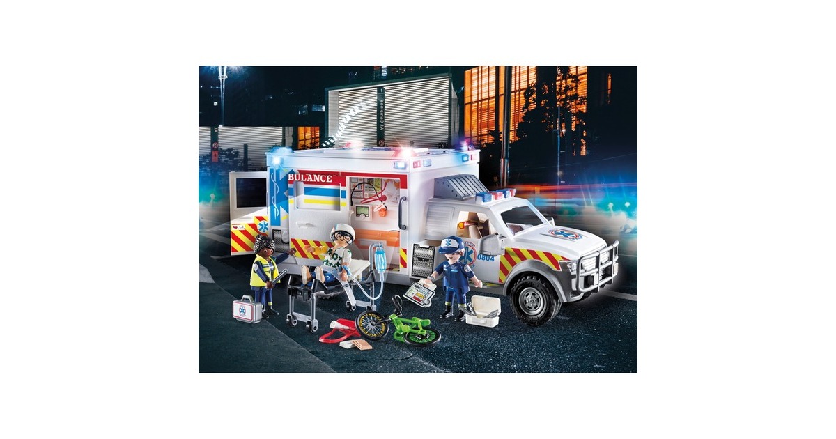 City Action Ambulance avec secouristes et blessé - La Grande Récré