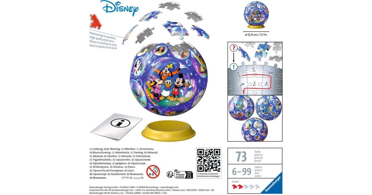 Ravensburger - Puzzle 3D Calendrier de l'avent - Calendrier de l'avent  Disney