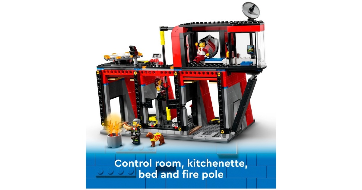 LEGO 60414 - La caserne et le camion de pompiers…