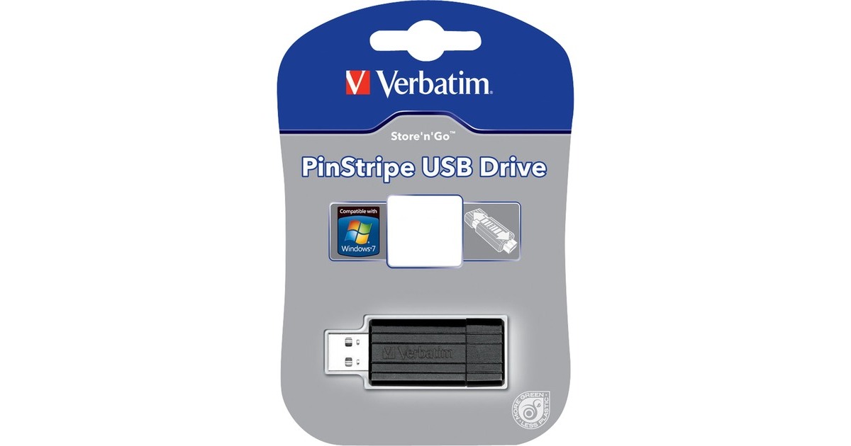 Verbatim clé USB 2.0 PinStripe, 8 Go, noir