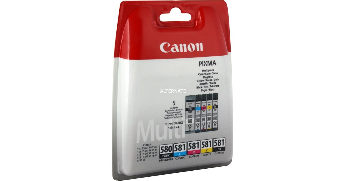 Multipack de cartouches d'encre Canon CLI-581 BK/C/M/Y — Boutique