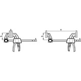 BESSEY BESSEY EZM-EZL-Set 2x EZM15-6,2x EZL30-8, Serre-joint Noir/Rouge