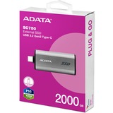 ADATA SC750 2 To SSD externe Titane, SC750-2000G-CCBK, USB-C 3.2 (10 Gbit/s)