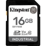 Kingston Industrial 16 Go SDHC, Carte mémoire Noir, UHS-I U3, Class 10, V30, A1