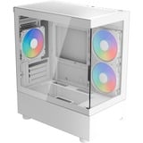 Aerocool  boîtier mini tower Blanc | 3x USB-A | RGB | Window