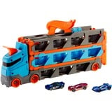 Mattel City Super Transporteur Extensible, Jeu véhicule Bleu/Orange, Ensemble de véhicules, 4 an(s), Plastique, Gris, Multicolore