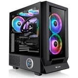 Thermaltake  boîtier midi tower Noir | 2x USB-A | 1x USB-C | RGB | Window