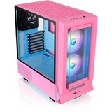 Thermaltake  boîtier midi tower rose fuchsia | 2x USB-A | 1x USB-C | RGB | Window