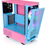 Thermaltake  boîtier midi tower rose fuchsia | 2x USB-A | 1x USB-C | RGB | Window