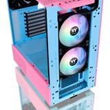 Thermaltake  boîtier midi tower rose fuchsia | 2x USB-A | 1x USB-C | RGB | Window