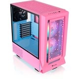 Thermaltake  boîtier midi tower rose fuchsia | 2x USB-A | 1x USB-C | RGB | Window