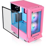 Thermaltake  boîtier midi tower rose fuchsia | 2x USB-A | 1x USB-C | RGB | Window