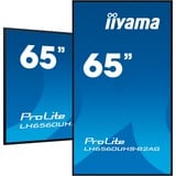 iiyama LH6560UHS-B2AG, Affichage public Noir (Mat)