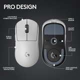 Logitech PRO X SUPERLIGHT 2, Souris gaming Blanc, 100 - 32.000 dpi