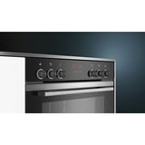 Siemens PQ211KA10 set d'appareils de cuisine Céramique Four électrique, Jeu de cuisinière Noir/en acier inoxydable, Céramique, 4 zone(s), Verre-céramique, Noir, Tactile, 58,3 cm