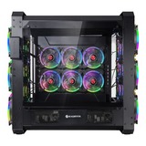 RAIJINTEK ERIS EVO boîtier bench/show Noir | 4x USB-A | Verre Trempé