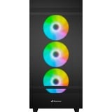 Sharkoon Rebel C50 RGB boîtier midi tower Noir | 2x USB-A | 1x USB-C | RGB | Verre Trempé