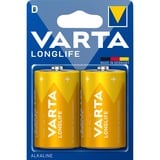 VARTA 4120 Batterie à usage unique D Alcaline Batterie à usage unique, D, Alcaline, 1,5 V, 2 pièce(s), Bleu, Jaune