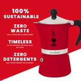 Bialetti 0004962/NP, Machine à expresso Rouge,  3 tasses