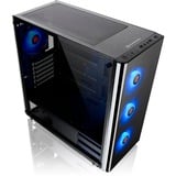 Thermaltake V200 TG RGB Midi Tower Noir, boîtier pc Noir | 3x USB-A | RGB