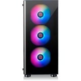 Thermaltake V200 TG RGB Midi Tower Noir, boîtier pc Noir | 3x USB-A | RGB