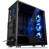 Thermaltake V200 TG RGB Midi Tower Noir, boîtier pc Noir | 3x USB-A | RGB