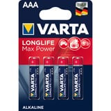 VARTA -4703/4B Piles domestiques, Batterie Batterie à usage unique, AAA, Alcaline, 1,5 V, 4 pièce(s), Or, Rouge