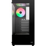 Aerocool  boîtier midi tower Noir | 3x USB-A | RGB | Window