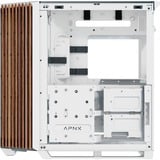 APNX  boîtier midi tower Blanc/bois | 2x USB-A | 1x USB-C | Window