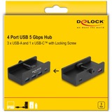 DeLOCK 64284, Hub USB Noir