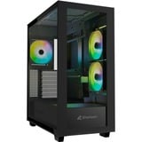 Sharkoon Rebel C60 RGB boîtier midi tower Noir | 2x USB-A | 1x USB-C | RGB | Window