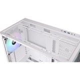 Thermaltake  boîtier midi tower Blanc | 2x USB-A | 1x USB-C | RGB | Verre Trempé