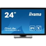 iiyama ProLite T2438MSC-B1 23.8" Moniteur tactile  Noir (Mat), Touch, HDMI, DisplayPort, USB, Audio