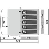 Easy Camp 120497 Skarvan 5, Tente Gris