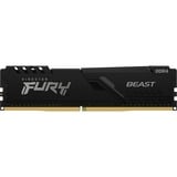 Kingston FURY 8 Go DDR4-2666, Mémoire vive Noir, KF426C16BB/8, Beast, XMP