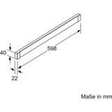 Neff Z54TH60D1 Accessoire pour hotte Guidon, Poignée Noir/Argent, Guidon, Noir, Acier inoxydable, 598 mm, 40 mm, 1 pièce(s)