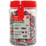 fischer DUOPOWER 10x50, 570550, Cheville Gris clair/Rouge