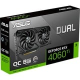 ASUS DUAL GeForce RTX 4060 Ti EVO OC, Carte graphique 1x HDMI, 3x DisplayPort, DLSS 3