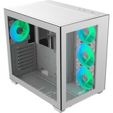 RAIJINTEK  boîtier bench/show Blanc | 2x USB-A | 1x USB-C | RGB | Window