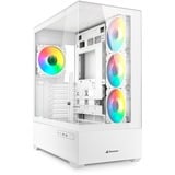 Sharkoon  boîtier midi tower Blanc | 2x USB-A | 1x USB-C | RGB | Window