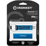 Kingston IronKey Keypad 200 256 Go, Clé USB Bleu, USB-A 3.2 Gen 1