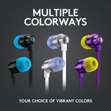 Logitech  écouteurs in-ear Blanc/Lilas